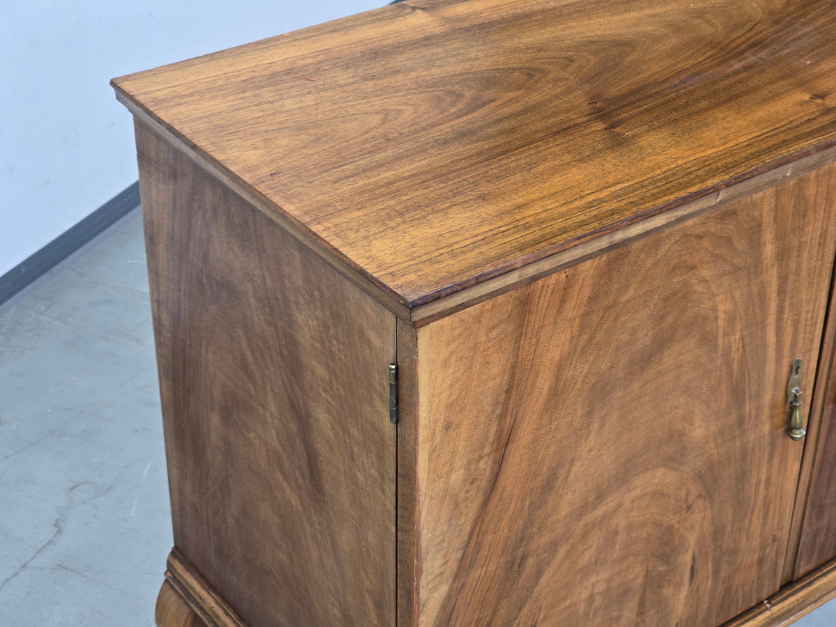 VINTAGE KOMMODE Art Déco Schrank Sideboard Nussbaum Holz Board TV
