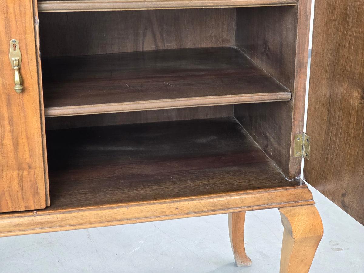 VINTAGE KOMMODE Art Déco Schrank Sideboard Nussbaum Holz Board TV