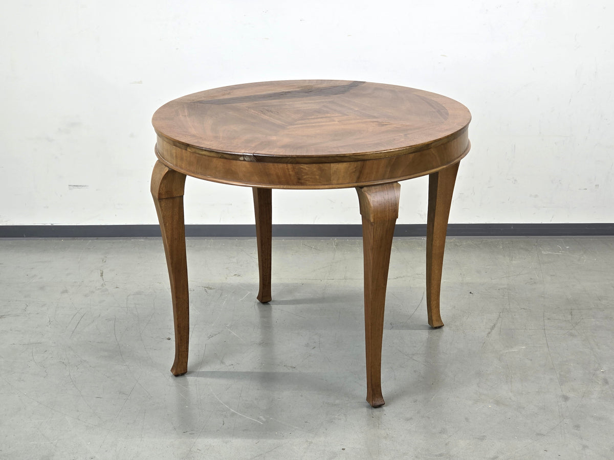 ART DECO Esstisch Nussbaum rund Tisch antik Vintage 30er Holztisch