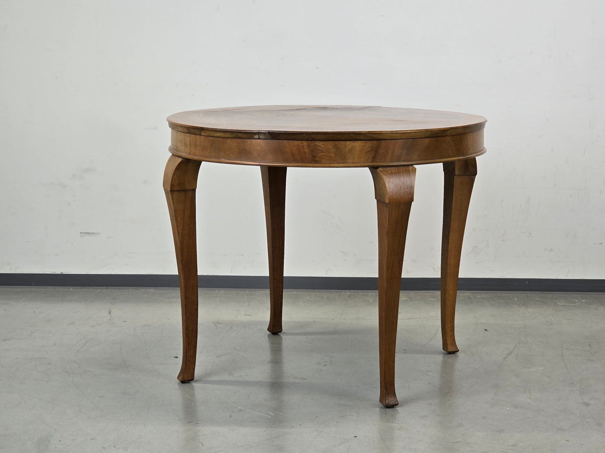ART DECO Esstisch Nussbaum rund Tisch antik Vintage 30er Holztisch