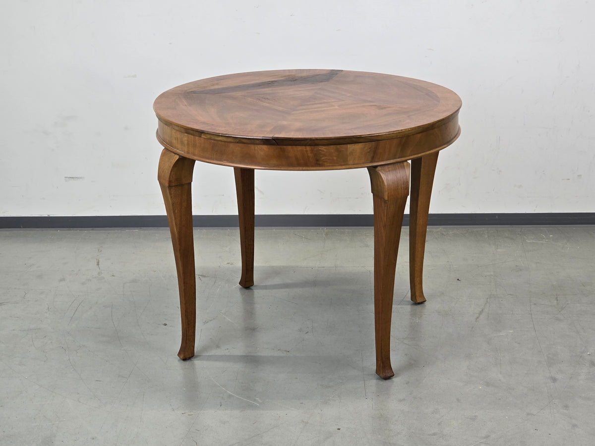 ART DECO Esstisch Nussbaum rund Tisch antik Vintage 30er Holztisch