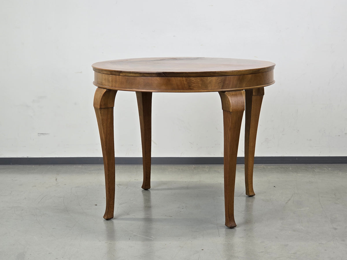 ART DECO Esstisch Nussbaum rund Tisch antik Vintage 30er Holztisch