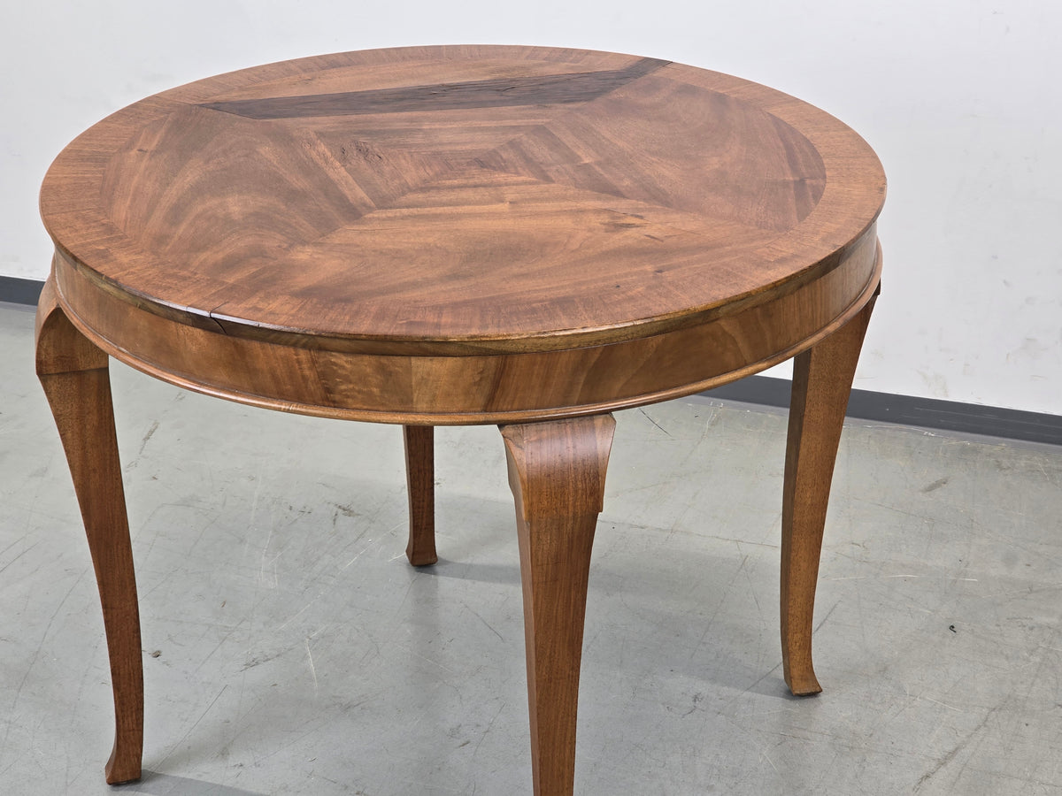 ART DECO Esstisch Nussbaum rund Tisch antik Vintage 30er Holztisch
