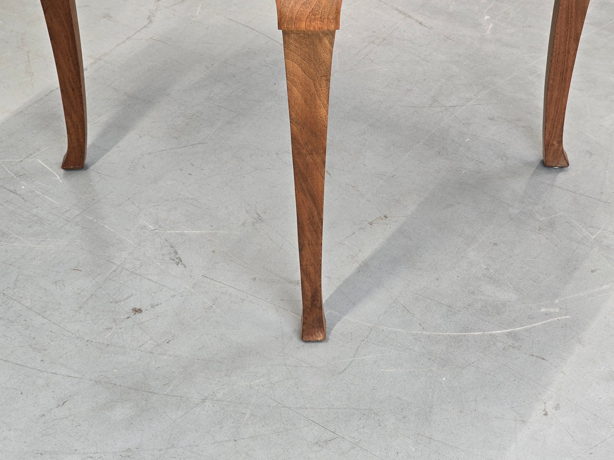 ART DECO Esstisch Nussbaum rund Tisch antik Vintage 30er Holztisch