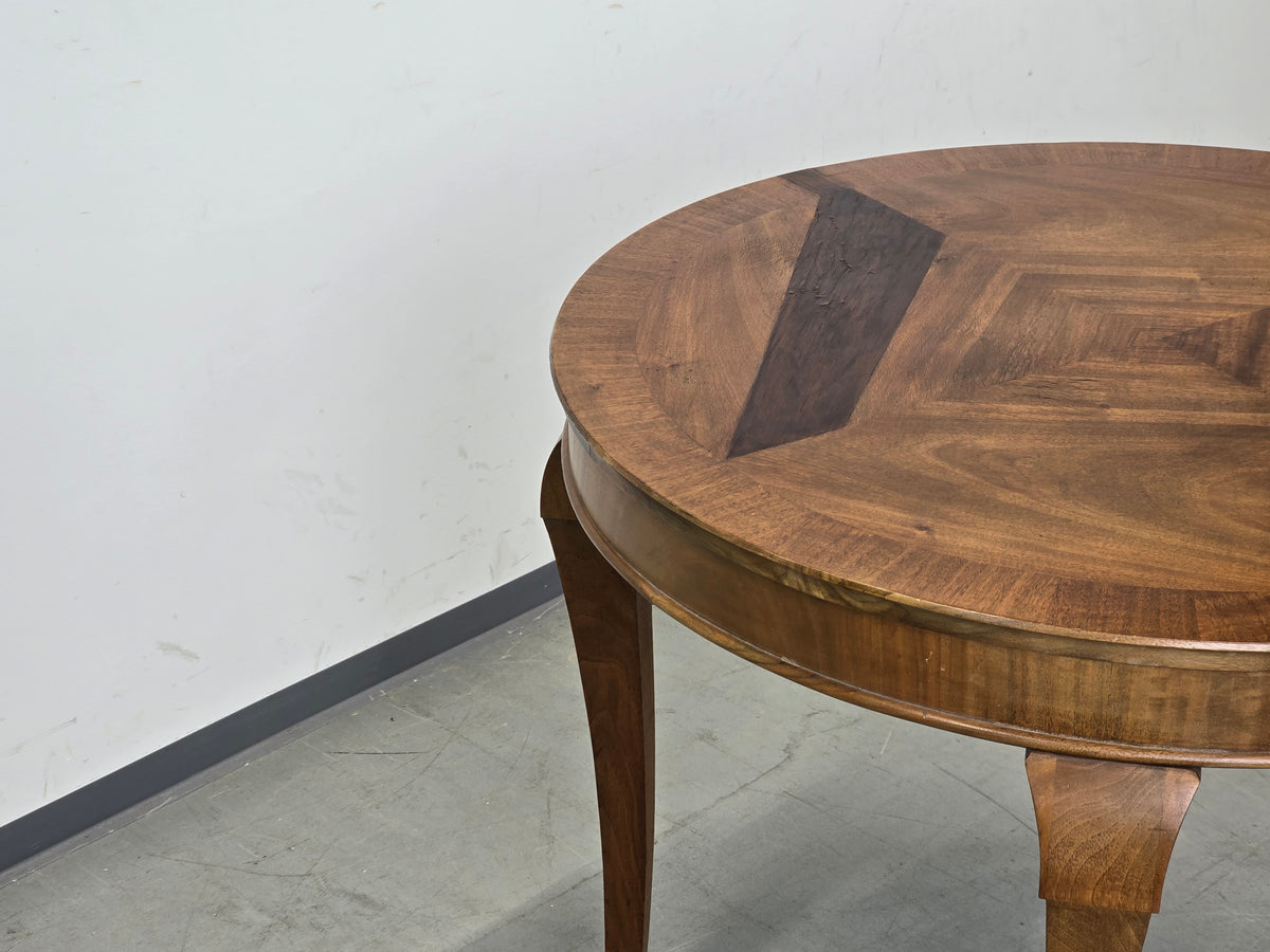ART DECO Esstisch Nussbaum rund Tisch antik Vintage 30er Holztisch