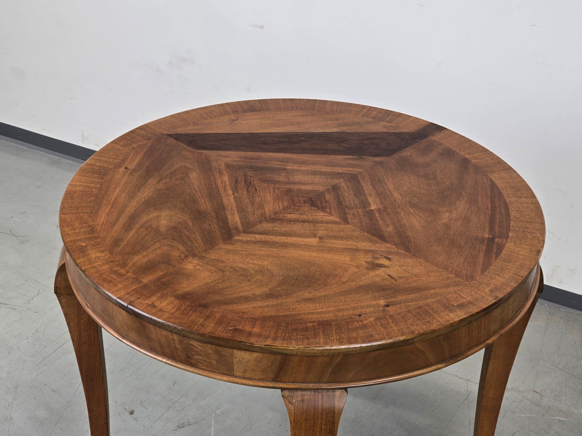 ART DECO Esstisch Nussbaum rund Tisch antik Vintage 30er Holztisch