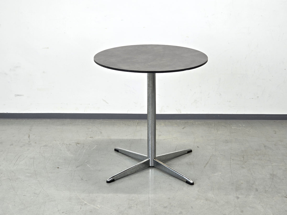 BISTROTISCH VINTAGE Runder Tisch Bistro Gastro Chrom Design 70 cm