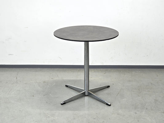 BISTROTISCH VINTAGE Runder Tisch Bistro Gastro Chrom Design 70 cm