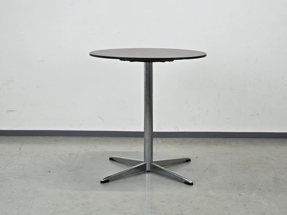 BISTROTISCH VINTAGE Runder Tisch Bistro Gastro Chrom Design 70 cm