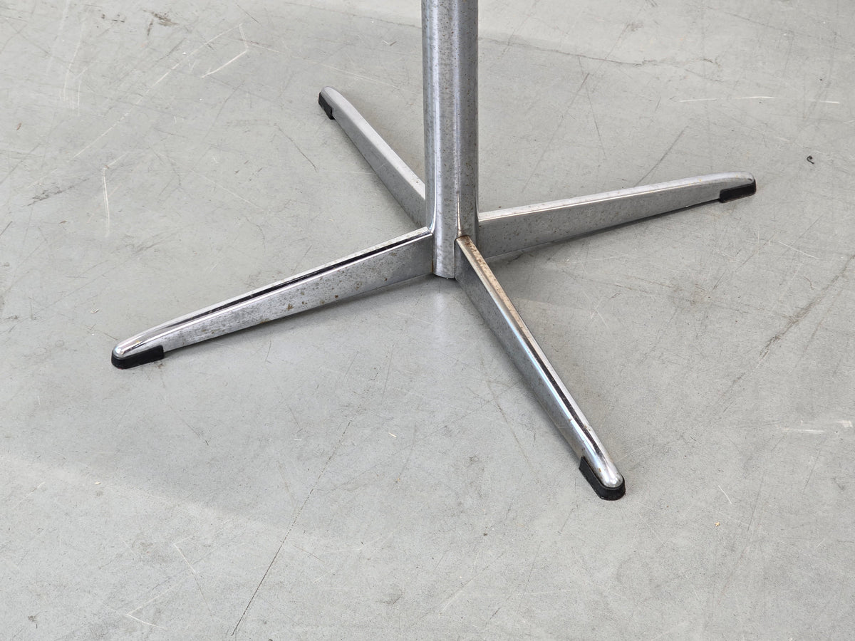 BISTROTISCH VINTAGE Runder Tisch Bistro Gastro Chrom Design 70 cm