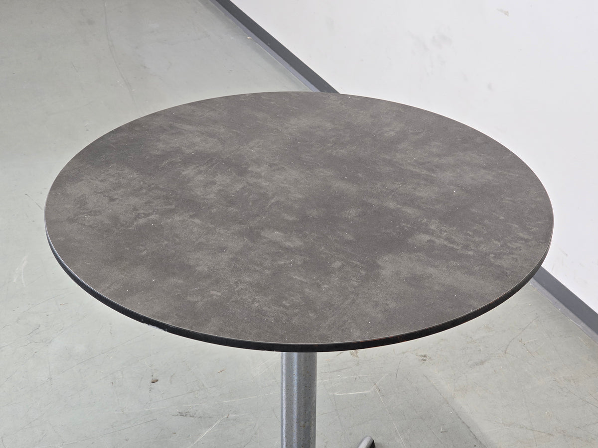 BISTROTISCH VINTAGE Runder Tisch Bistro Gastro Chrom Design 70 cm