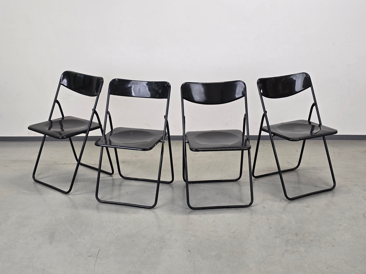 IKEA VINTAGE Klappstuhl 70s Mid Century Stuhl Schwarz Postmodern Ted Bauhaus