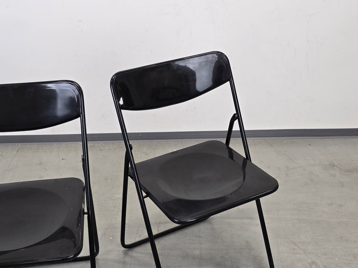 IKEA VINTAGE Klappstuhl 70s Mid Century Stuhl Schwarz Postmodern Ted Bauhaus