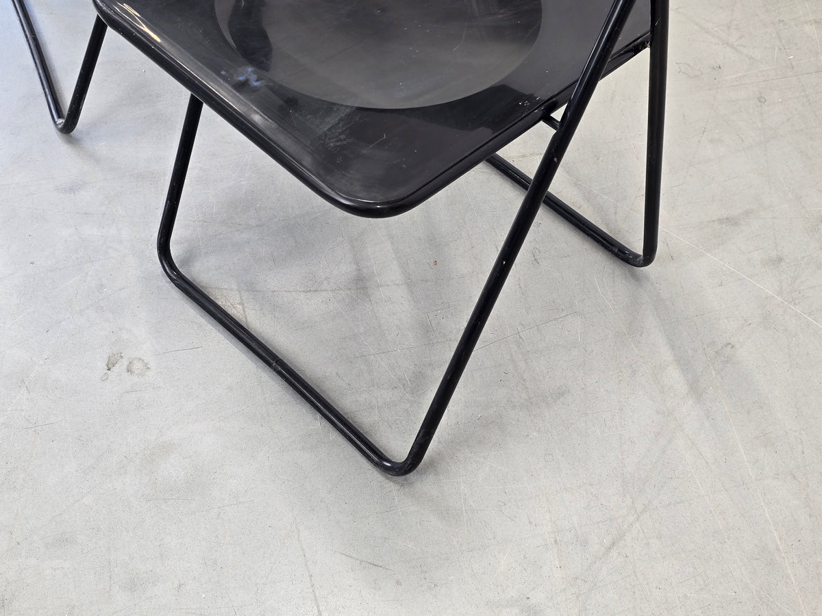 IKEA VINTAGE Klappstuhl 70s Mid Century Stuhl Schwarz Postmodern Ted Bauhaus