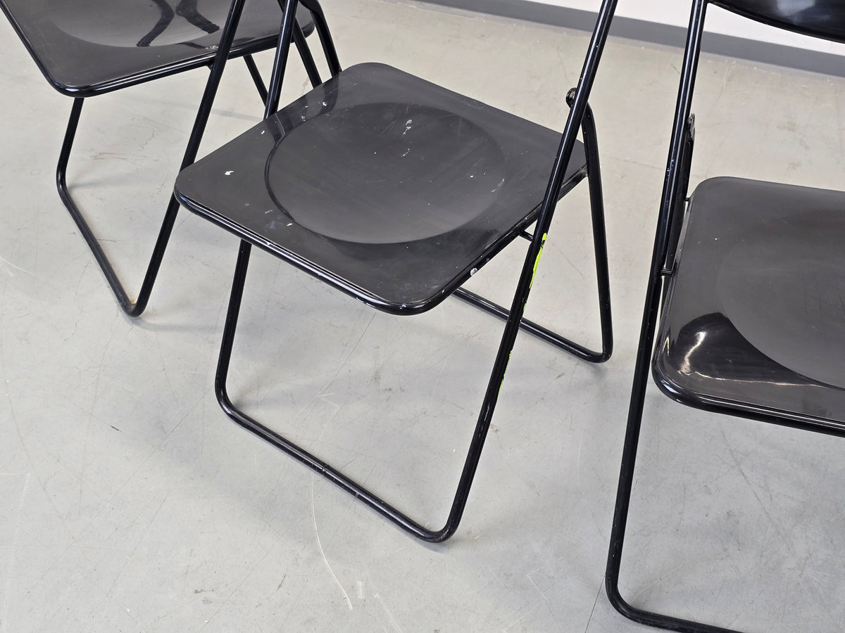 IKEA VINTAGE Klappstuhl 70s Mid Century Stuhl Schwarz Postmodern Ted Bauhaus
