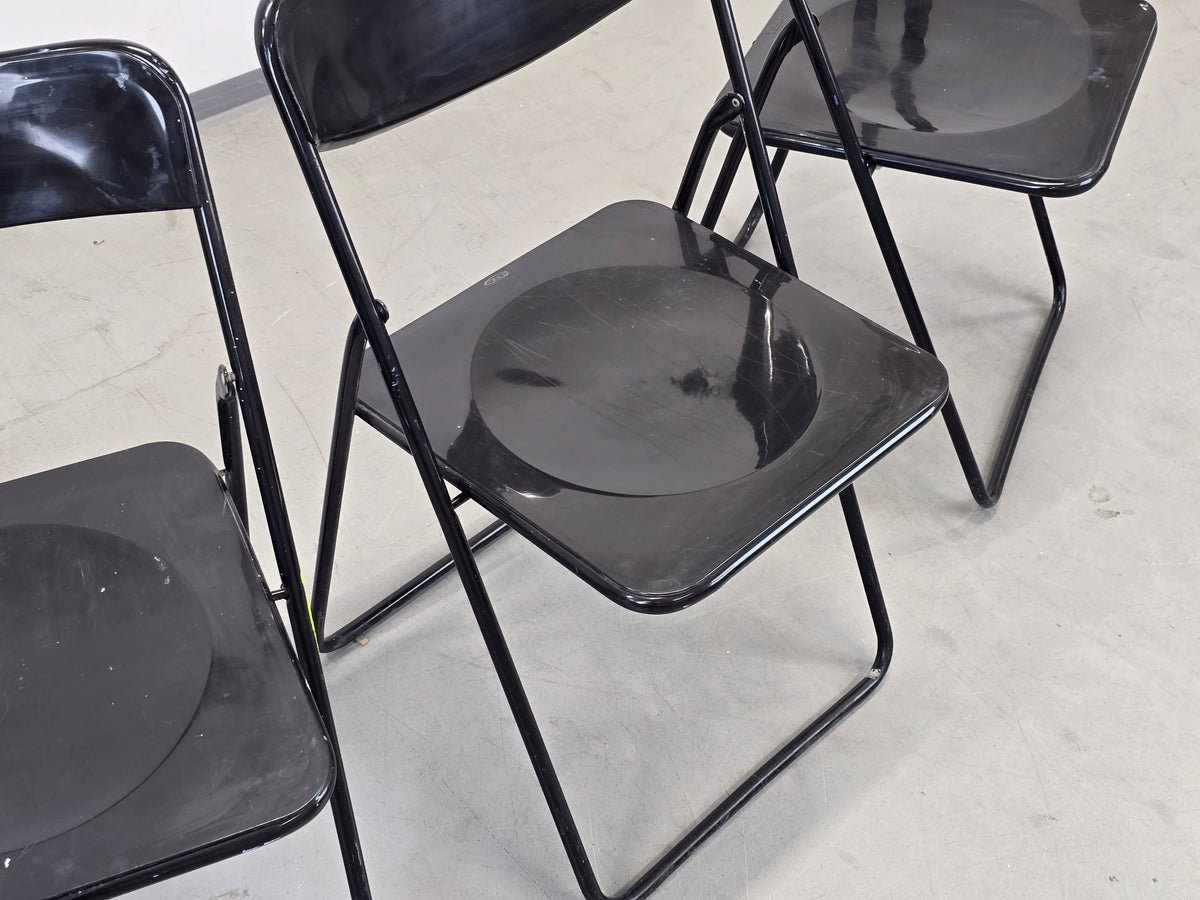 IKEA VINTAGE Klappstuhl 70s Mid Century Stuhl Schwarz Postmodern Ted Bauhaus