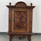HÄNGESCHRANK ANTIK Gründerzeit Nussbaum Wandvitrine Wandschrank Schrank