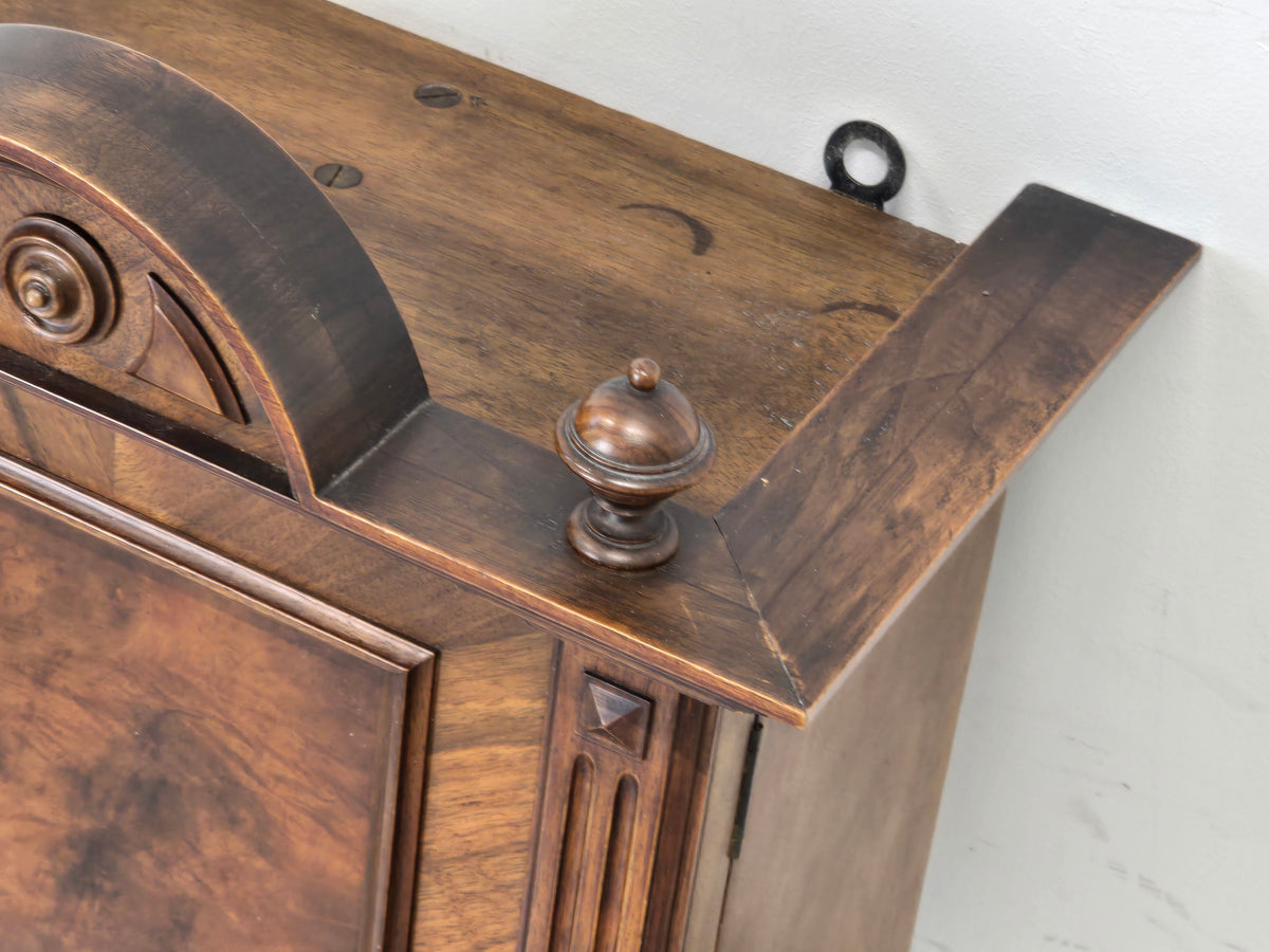 HÄNGESCHRANK ANTIK Gründerzeit Nussbaum Wandvitrine Wandschrank Schrank