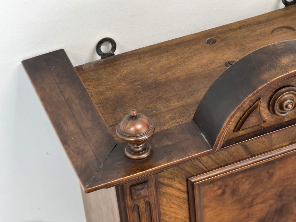 HÄNGESCHRANK ANTIK Gründerzeit Nussbaum Wandvitrine Wandschrank Schrank