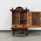 HÄNGESCHRANK ANTIK Gründerzeit Nussbaum Wandvitrine Wandschrank Schrank