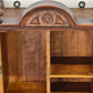HÄNGESCHRANK ANTIK Gründerzeit Nussbaum Wandvitrine Wandschrank Schrank
