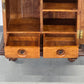 HÄNGESCHRANK ANTIK Gründerzeit Nussbaum Wandvitrine Wandschrank Schrank
