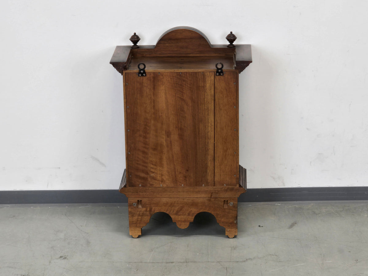 HÄNGESCHRANK ANTIK Gründerzeit Nussbaum Wandvitrine Wandschrank Schrank