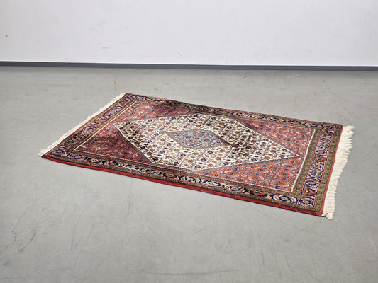 PERSER TEPPICH Abadeh Handgeknüpft Orientteppich Wolle Vintage Antik Rot Blau