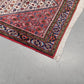 PERSER TEPPICH Abadeh Handgeknüpft Orientteppich Wolle Vintage Antik Rot Blau
