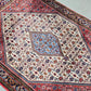 PERSER TEPPICH Abadeh Handgeknüpft Orientteppich Wolle Vintage Antik Rot Blau