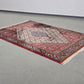 PERSER TEPPICH Abadeh Handgeknüpft Orientteppich Wolle Vintage Antik Rot Blau