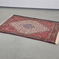 PERSER TEPPICH Abadeh Handgeknüpft Orientteppich Wolle Vintage Antik Rot Blau