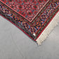 PERSER TEPPICH Abadeh Handgeknüpft Orientteppich Wolle Vintage Antik Rot Blau