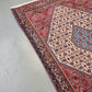 PERSER TEPPICH Abadeh Handgeknüpft Orientteppich Wolle Vintage Antik Rot Blau
