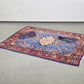 PERSER TEPPICH Keschan Blau Orientteppich Wolle Handgeknüpft Vintage