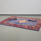 PERSER TEPPICH Keschan Blau Orientteppich Wolle Handgeknüpft Vintage