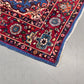 PERSER TEPPICH Keschan Blau Orientteppich Wolle Handgeknüpft Vintage