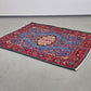 PERSER TEPPICH Keschan Blau Orientteppich Wolle Handgeknüpft Vintage