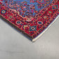 PERSER TEPPICH Keschan Blau Orientteppich Wolle Handgeknüpft Vintage