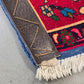 PERSER TEPPICH Keschan Blau Orientteppich Wolle Handgeknüpft Vintage