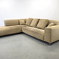 VINTAGE ECKSOFA sofa Couch Wohnlandschaft Beige Beige Sand Polster