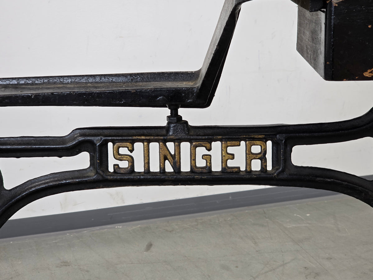 SINGER NÄHMASCHINE Schuhmacher Leder 29K Antik Gusseisen Deko Loft Vtg