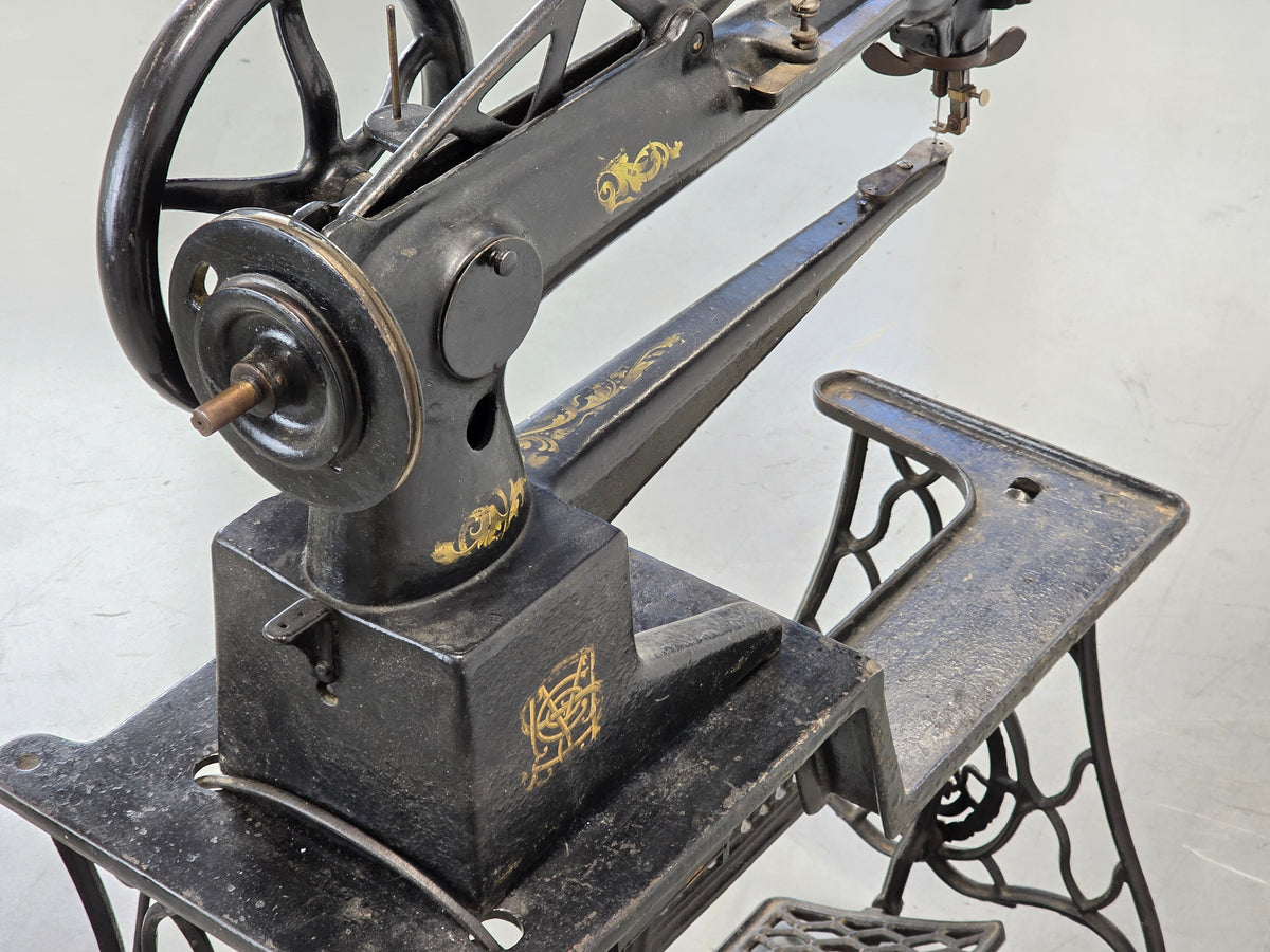 SINGER NÄHMASCHINE Schuhmacher Leder 29K Antik Gusseisen Deko Loft Vtg