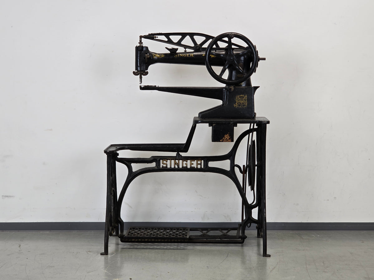 SINGER NÄHMASCHINE Schuhmacher Leder 29K Antik Gusseisen Deko Loft Vtg