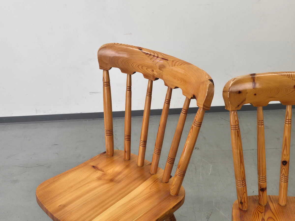 SPROSSENSTUHL KIEFER massiv Stuhl Vintage Skandi Mid Century 70s