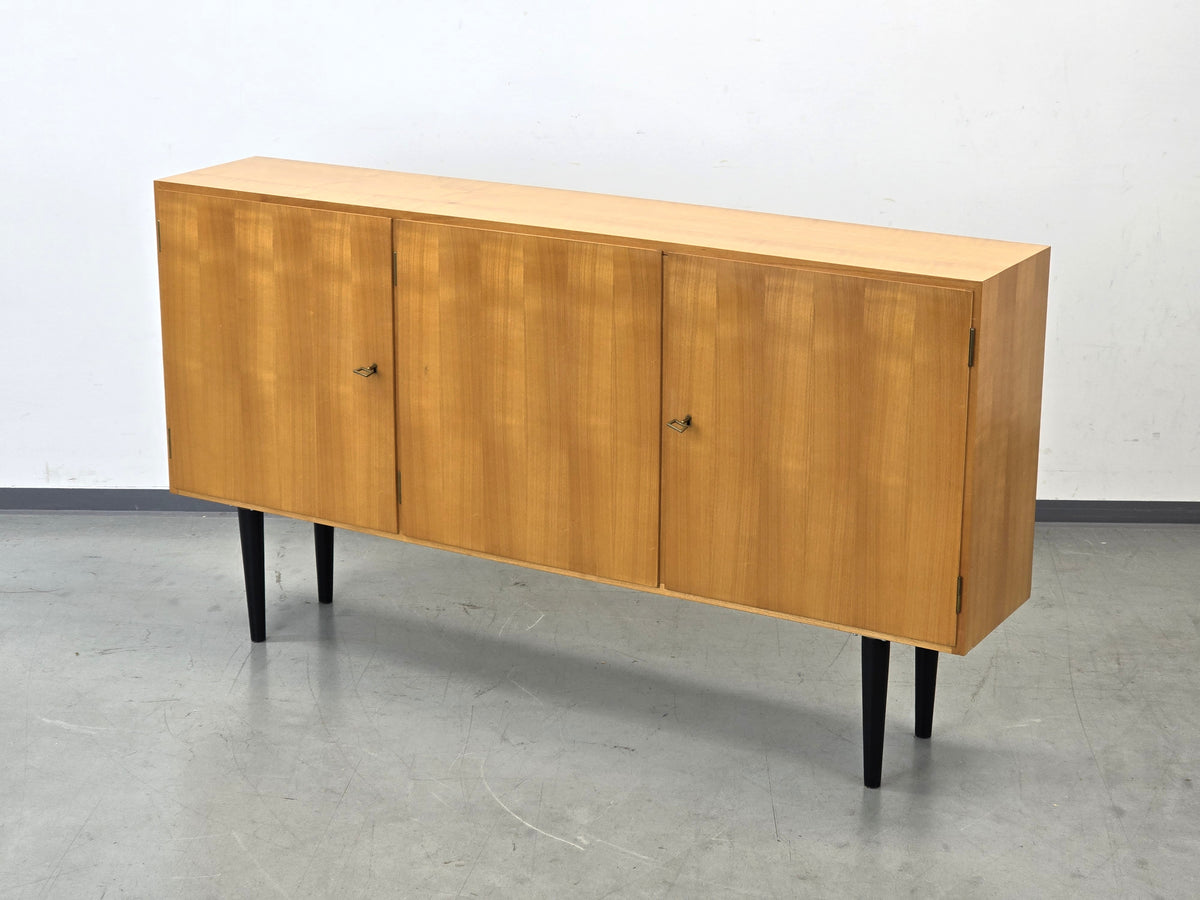 MID CENTURY SIDEBOARD Anrichte Kommode Kirschbaum GE-EL Vintage