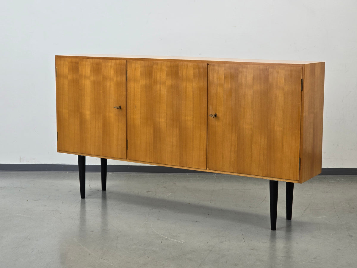 MID CENTURY SIDEBOARD Anrichte Kommode Kirschbaum GE-EL Vintage