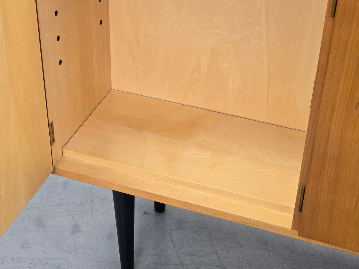 MID CENTURY SIDEBOARD Anrichte Kommode Kirschbaum GE-EL Vintage