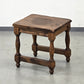 HOCKER BEISTELLTISCH Vintage Brutalist Holz Rustikal Massiv
