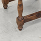 HOCKER BEISTELLTISCH Vintage Brutalist Holz Rustikal Massiv